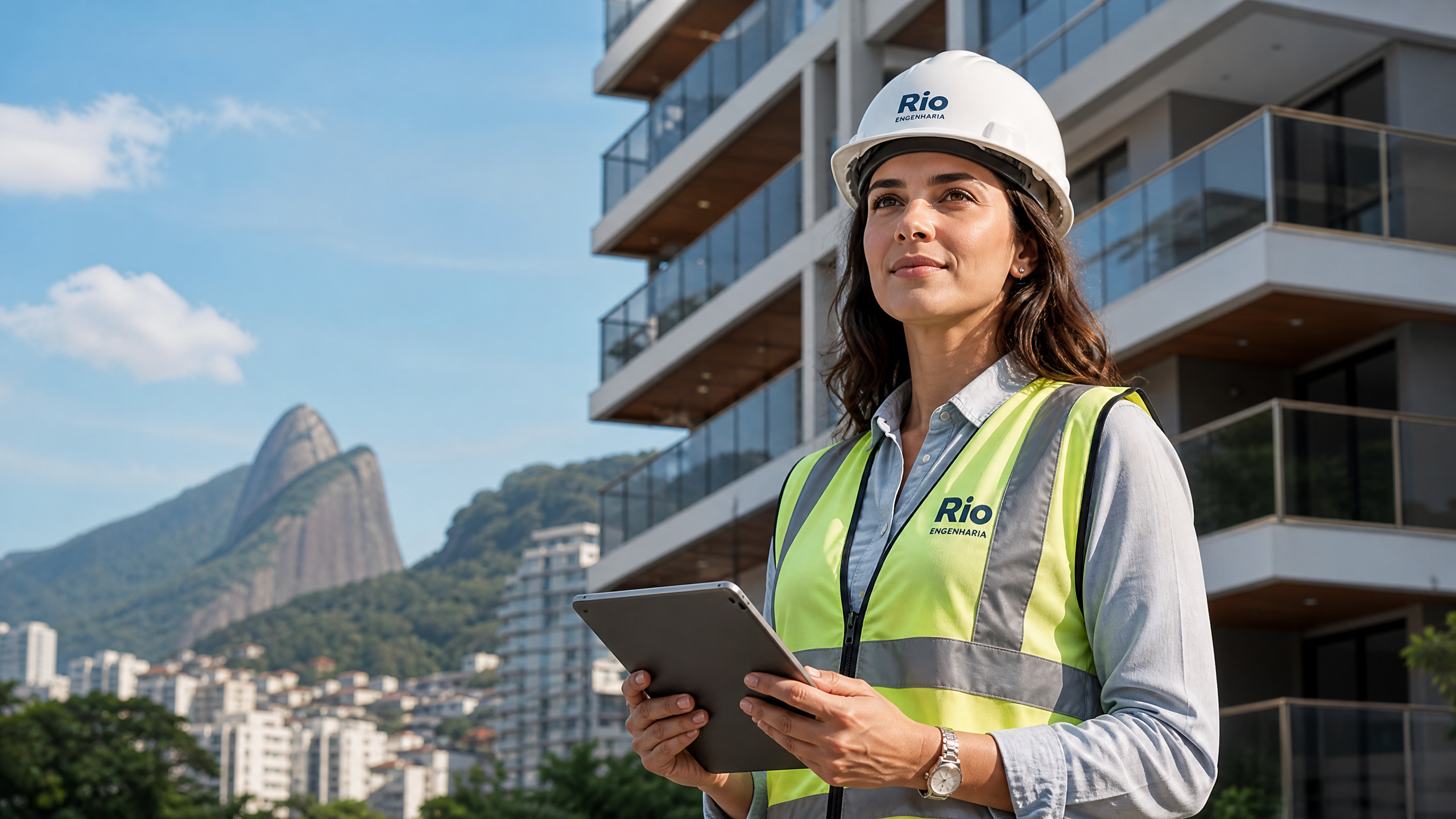 Engenheiro AXT realizando vistoria